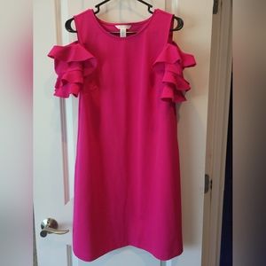 London Times cold shoulder shift dress